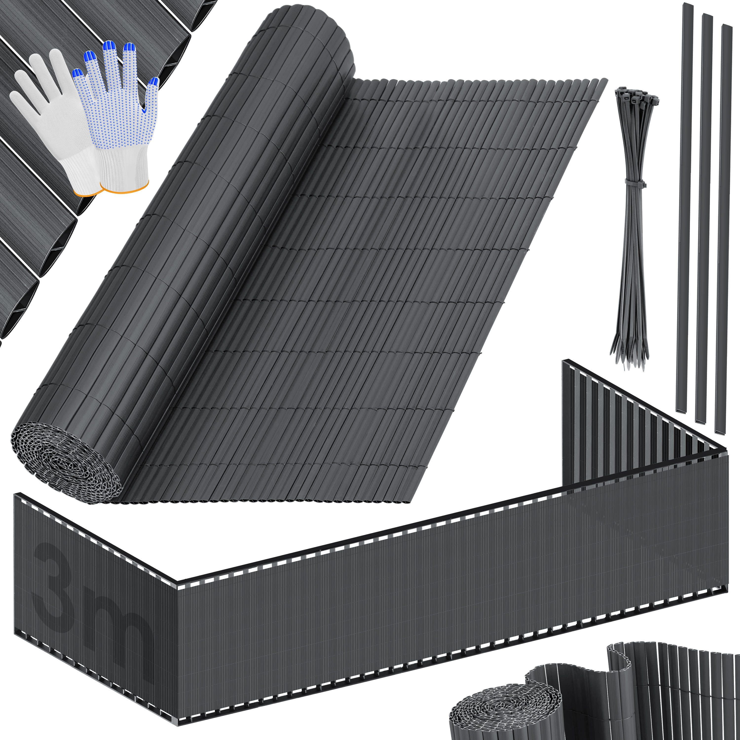 KESSER Sichtschutzmatte PVC Sichtschutzzaun Balkonverkleidung Windschutz - Bild 2