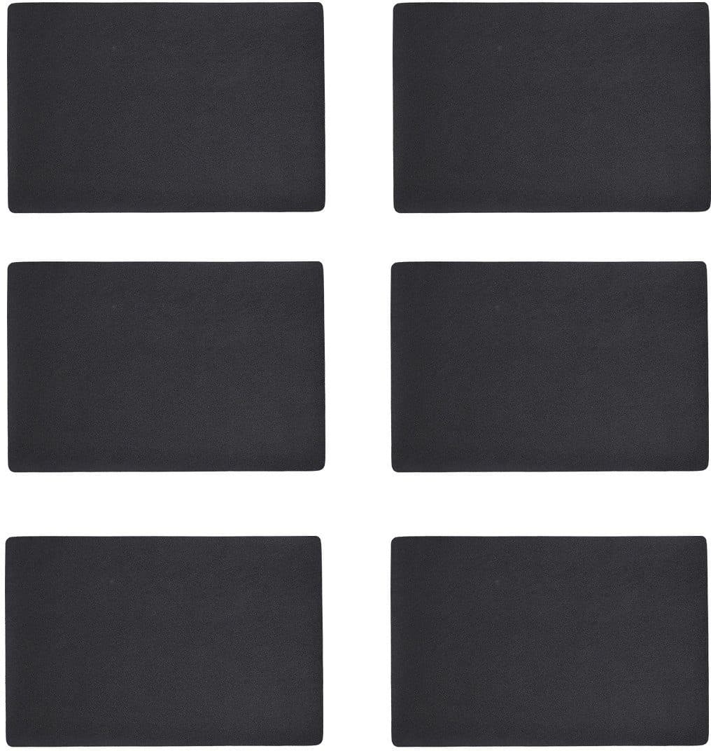 ZELLER PRESENT Platzset Set 6-tlg. Schwarz Metallic Kunstleder