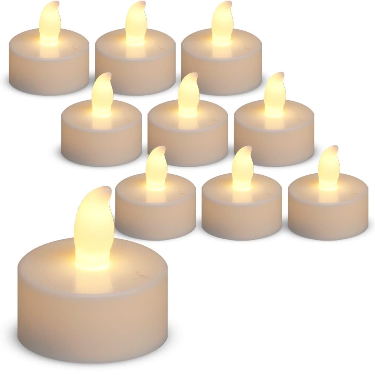 matches21 HOME & HOBBY LED Teelichter 10er Set Flackereffekt 3,5 cm