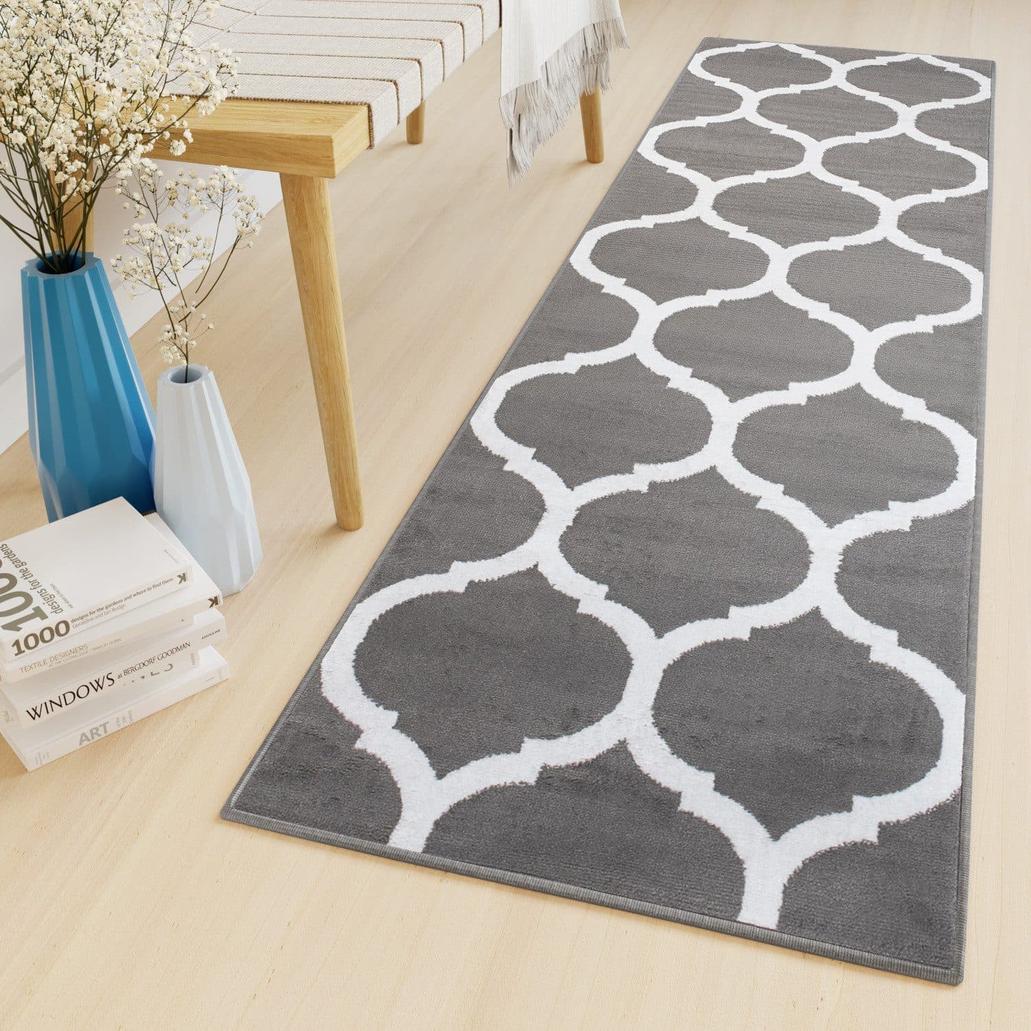 Tapiso Läufer LUXURY Taupe Kurzflor 8mm - Bild 2