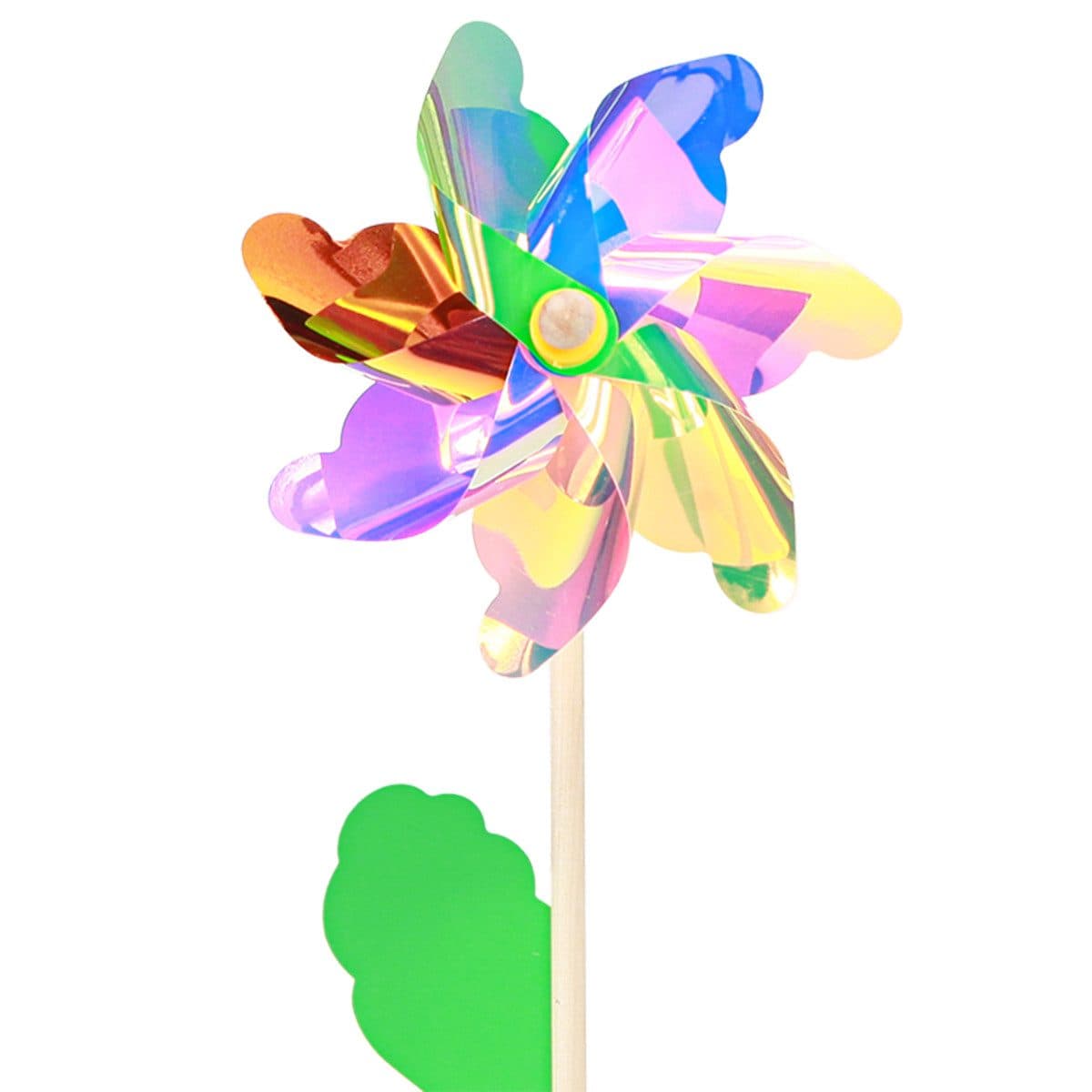 Viana Vogelabwehr-Windmühle Irisierend Blumen Deko 2er Set - Bild 2