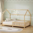 ML-DESIGN Kinderbett Hausbett Kiefernholz Natur mit Rausfallschutz Bild 2