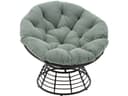 SeedWave Loungesessel Grün 360° Drehbar Papasan-Sessel Stahlgestell Bild 2