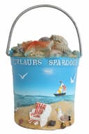 ELLUG Spardose Strandeimer Urlaubs-Spardose Kunststein Bild 2