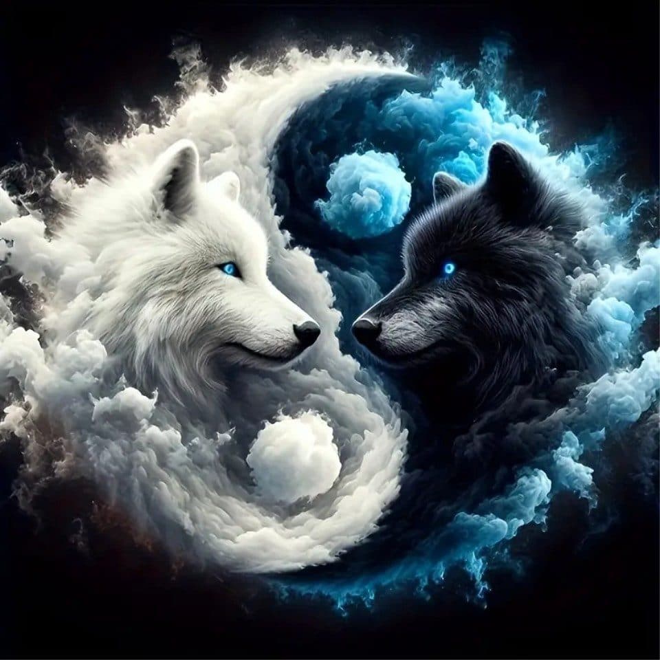 Venicce Love 5D Diamant Painting Malerei Set – Wolf - Bild 2