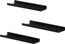 EUGAD Wandregal Set 3-tlg. Schwarz Metall Industrie-Design Bild 2