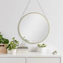 PHOTOLINI Wandspiegel Rund 50 cm Gold Metallrahmen Bild 2