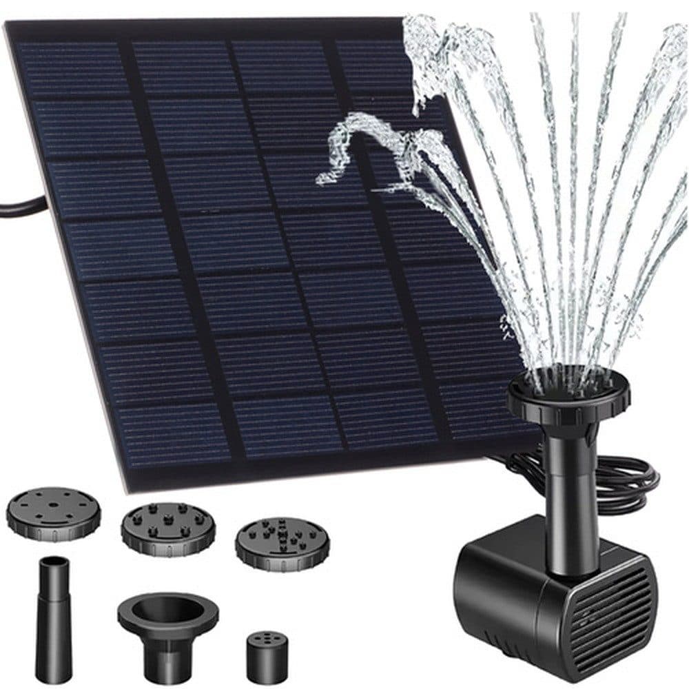 Gardlov Solarbrunnen Gartenbrunnen Teichbrunnen mit 4 Sprühdüsen - Bild 2
