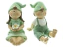 Dekoleidenschaft Dekofigur Frühling Set 2 St. Polyresin Grün Bild 2
