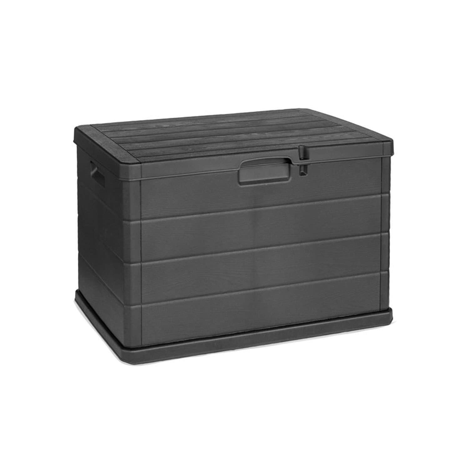 Mojawo Auflagenbox Kissenbox Sitzbank Anthrazit Kunststoff 170L - Bild 2