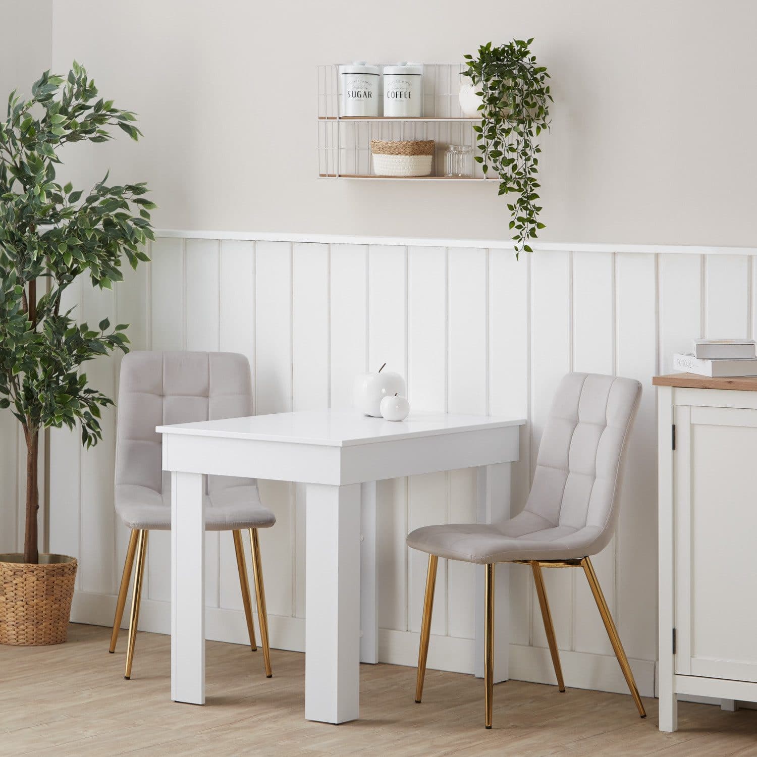 Homestyle4u Esstisch Weiß 4 Personen - Bild 2