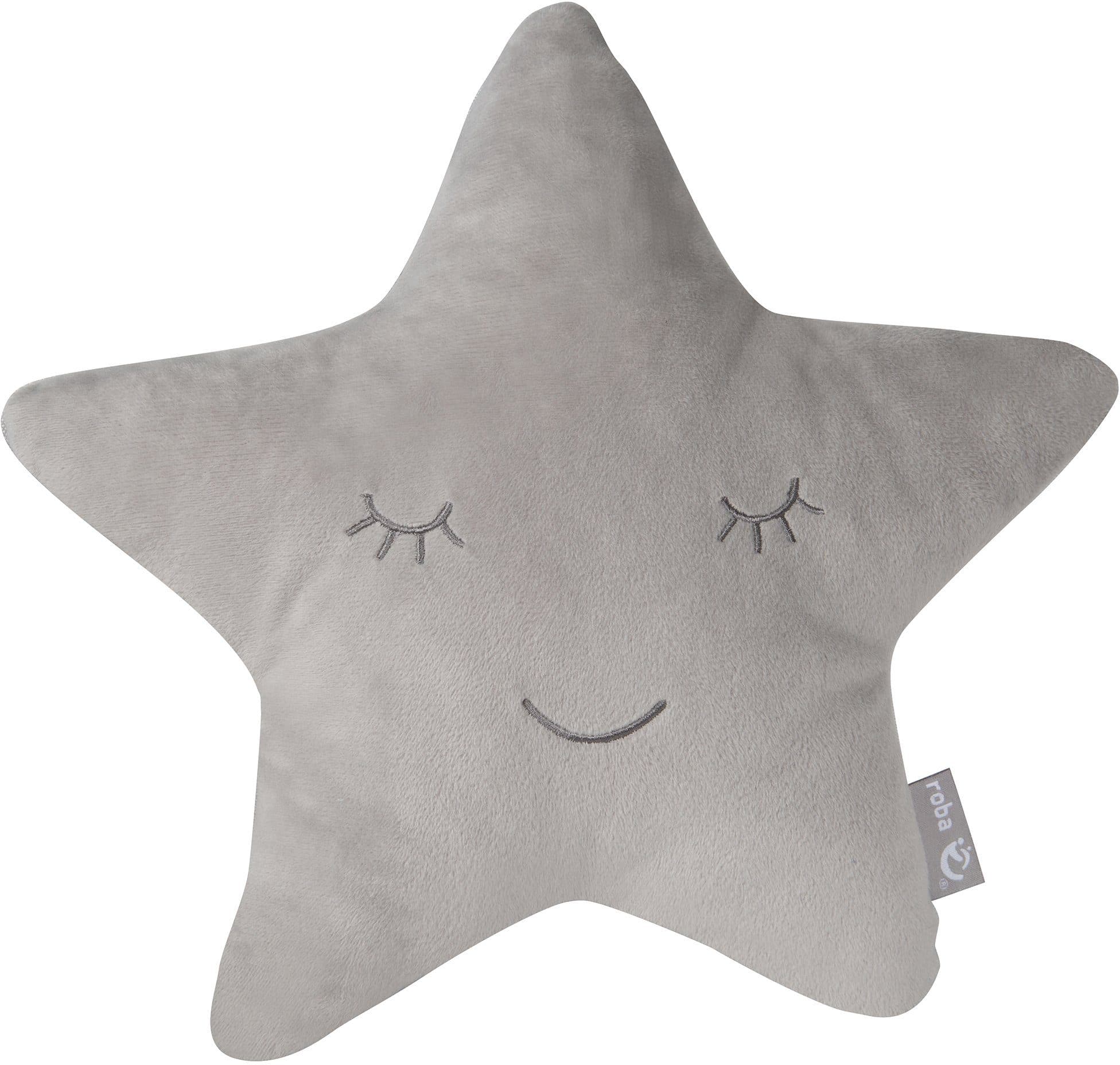 ROBA Babykissen Lil Cuties Stern Grau Bestickt - Bild 2