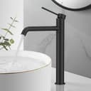 HOMELIVE Badarmatur Edelstahl Schwarz 360° Schwenkbar Bild 2