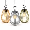 formano 3er Set Solar LED Windlichter Hängend Metall Bild 2