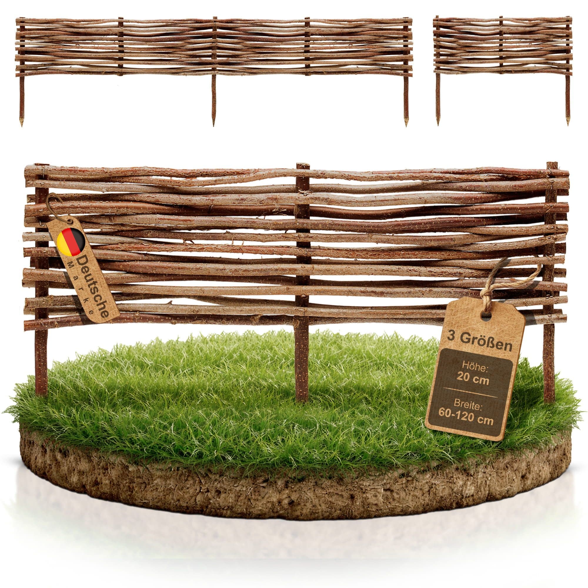 BooGardi Beeteinfassung Haselnuss 60x20 cm - Bild 2
