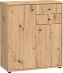 FORTE Kommode Tempra 2 Türen 2 Schubkästen Braun Bild 2