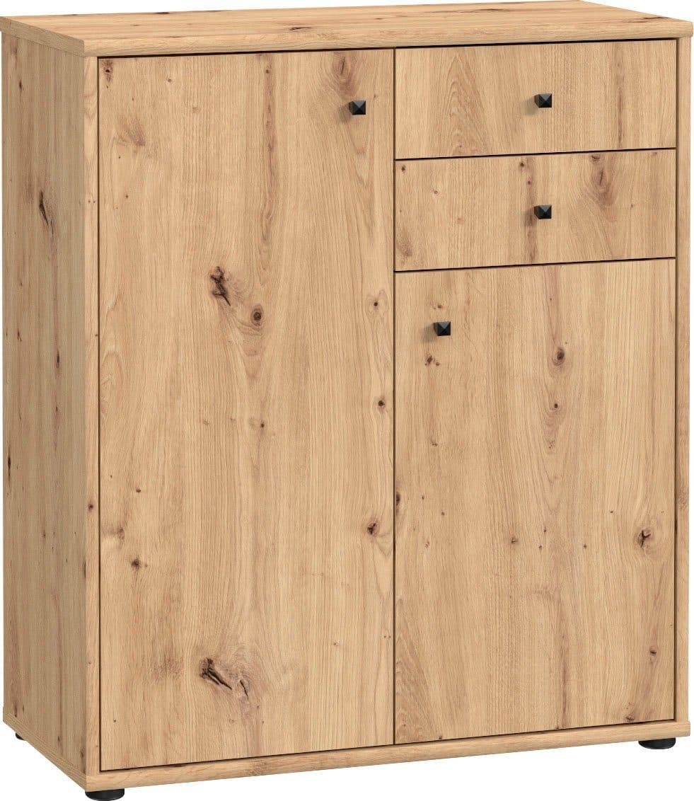 FORTE Kommode Tempra 2 Türen 2 Schubkästen Braun - Bild 2