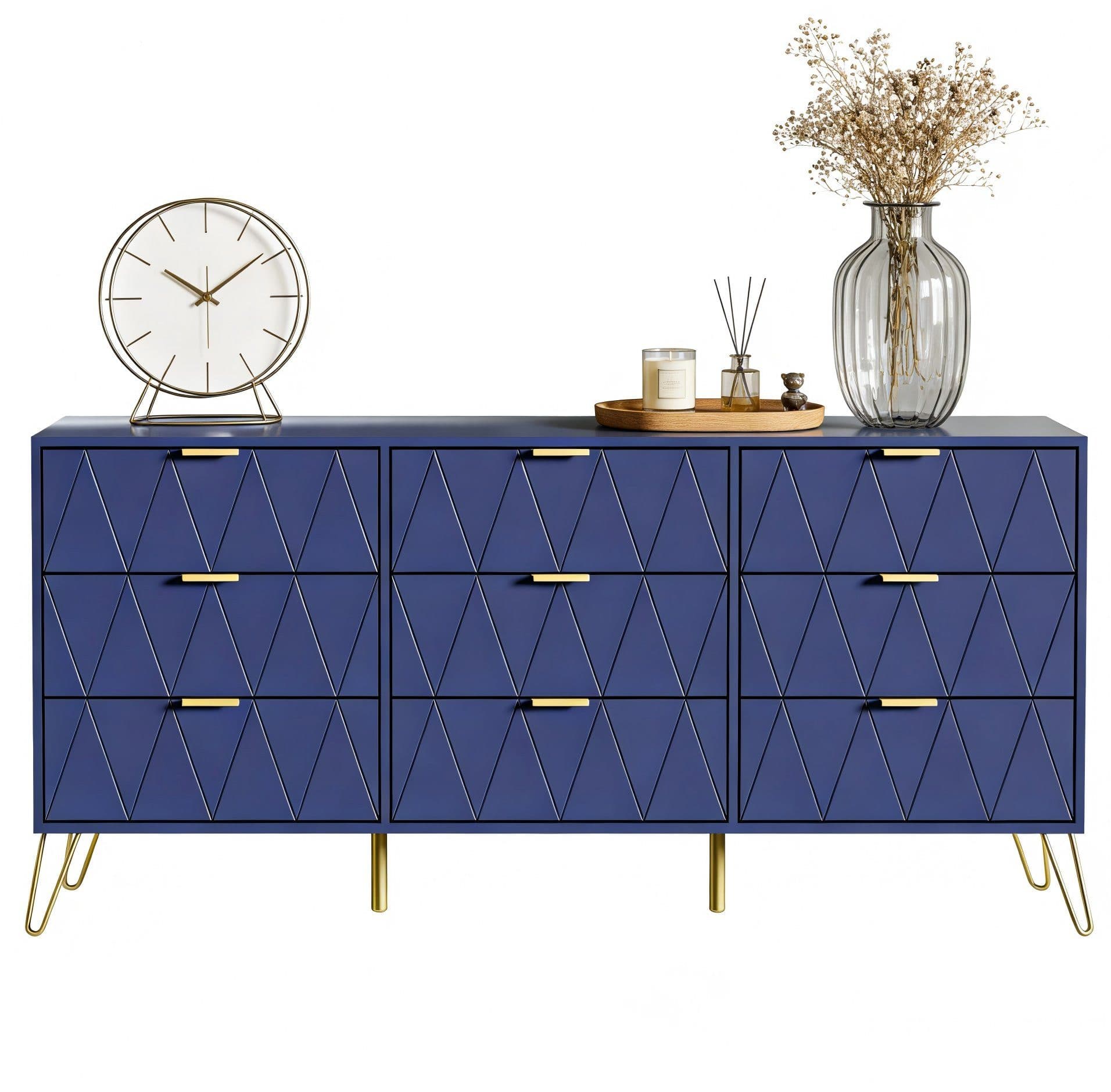 UEV Kommode 9 Schubladen Sideboard TV-Board 150x34x74 cm - Bild 2