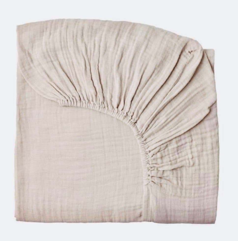 Sandiik Spannbettlaken Musselin Graubeige