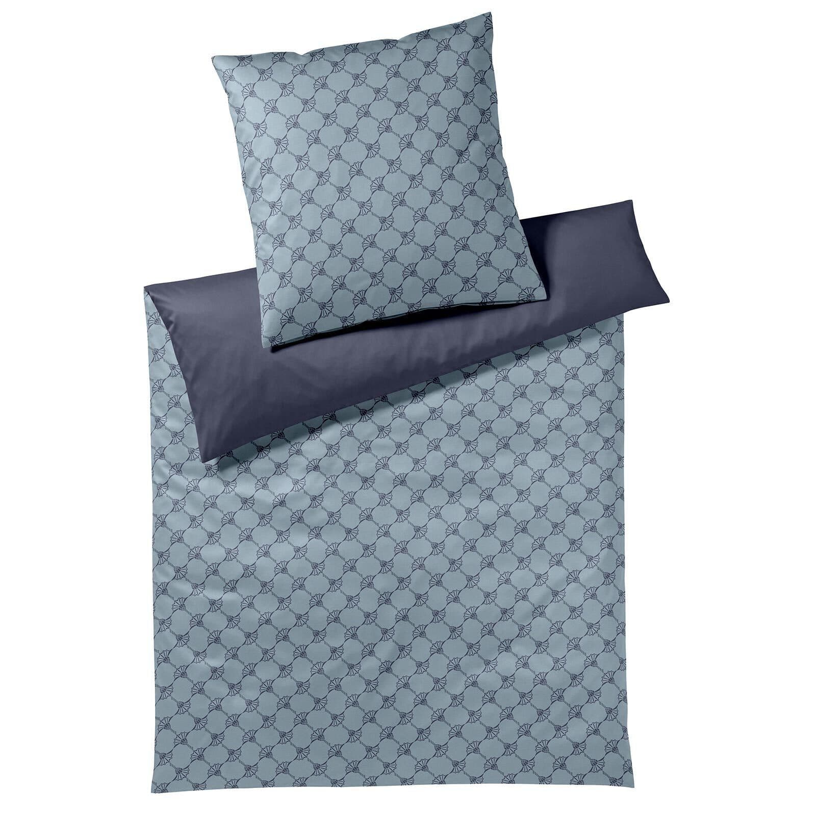 JOOP! Wendebettwäsche Cornflower Double Mako-Satin Hellblau Dunkelblau