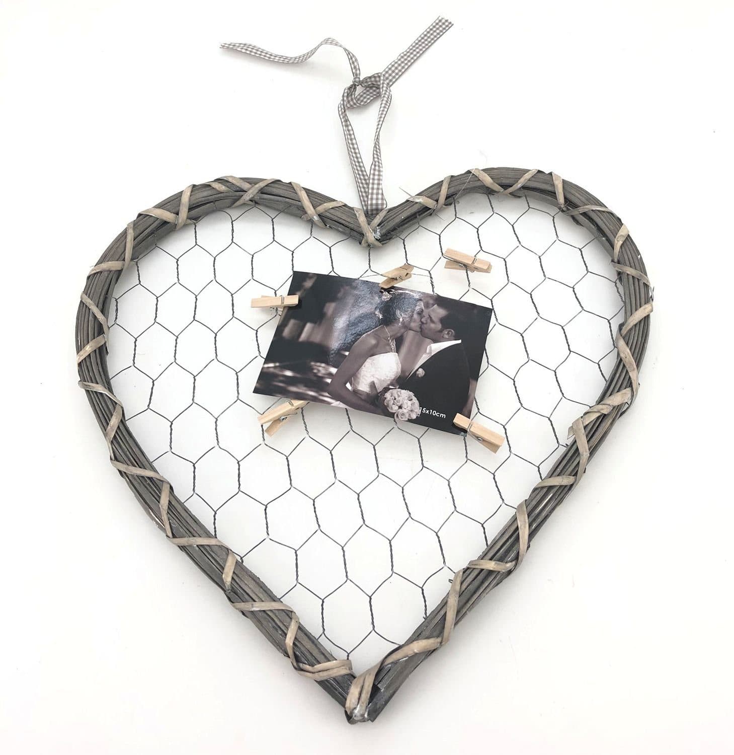 Intertoys Bilderrahmen Herz 40x40cm Holz Fotohalter