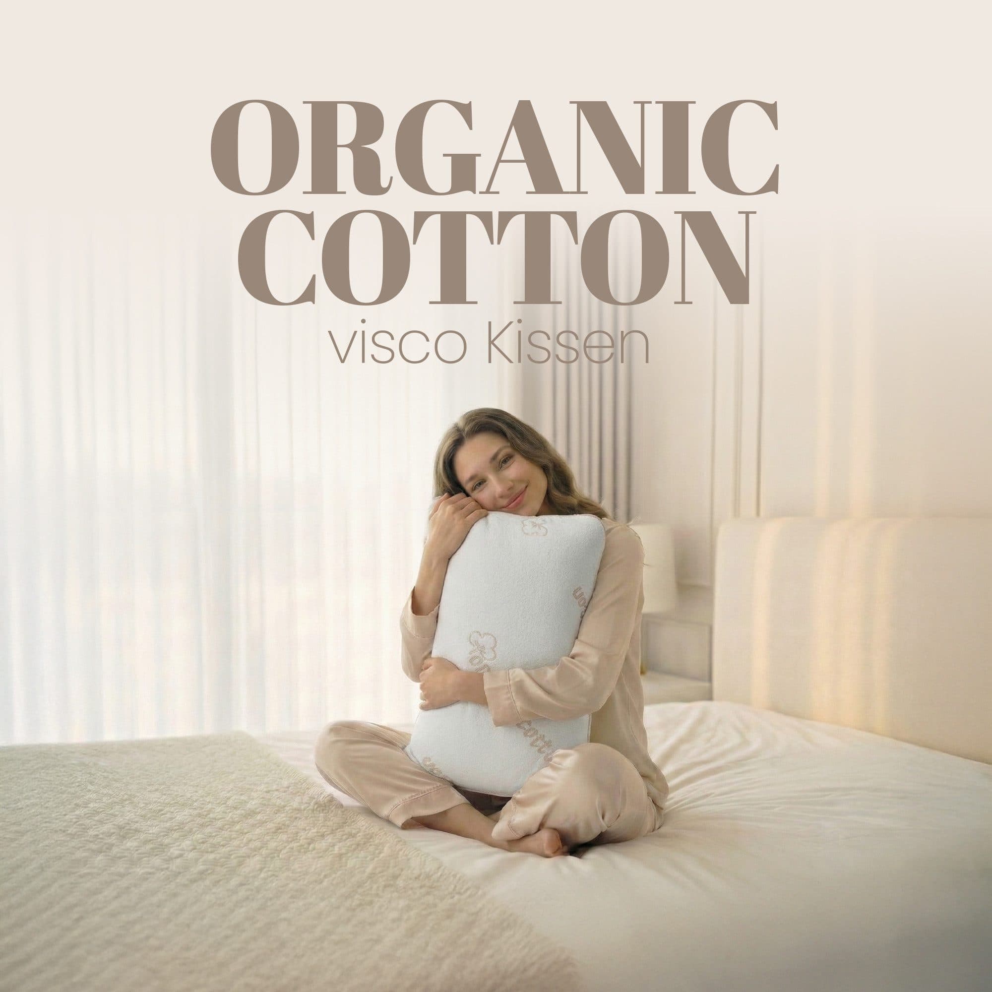 VelaniqueHome Kopfkissen Visco Kopfkissen fest ergonomisch – Organic Cotton Nackenstützkissen - Bild 2