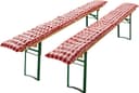 REDBEST Bierbank-Auflage "Nashville" 2er-Pack Karo Rot Bild 2