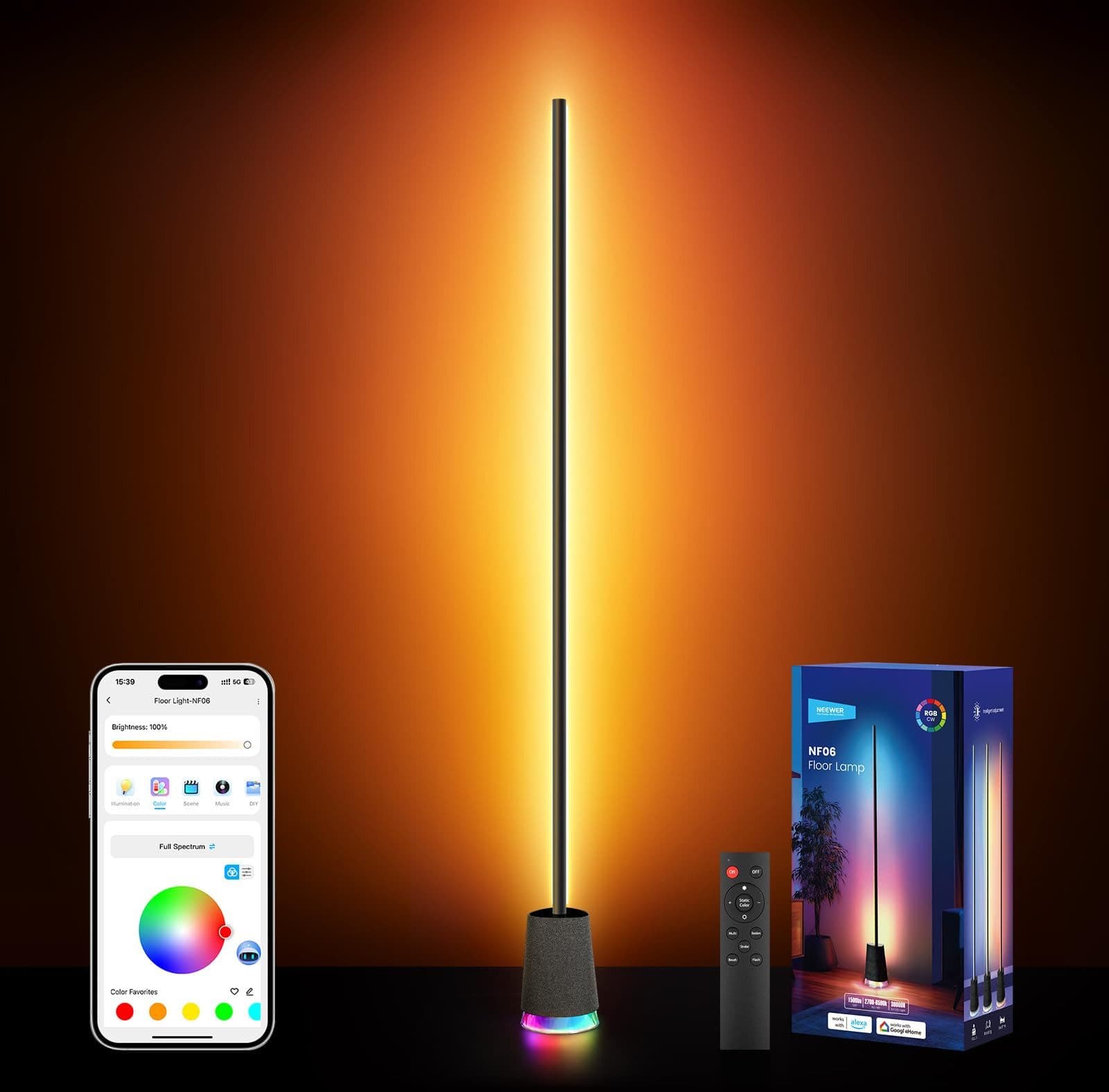 Neewer LED Stehlampe NF06 Smart RGB mit Alexa Steuerung - Bild 2