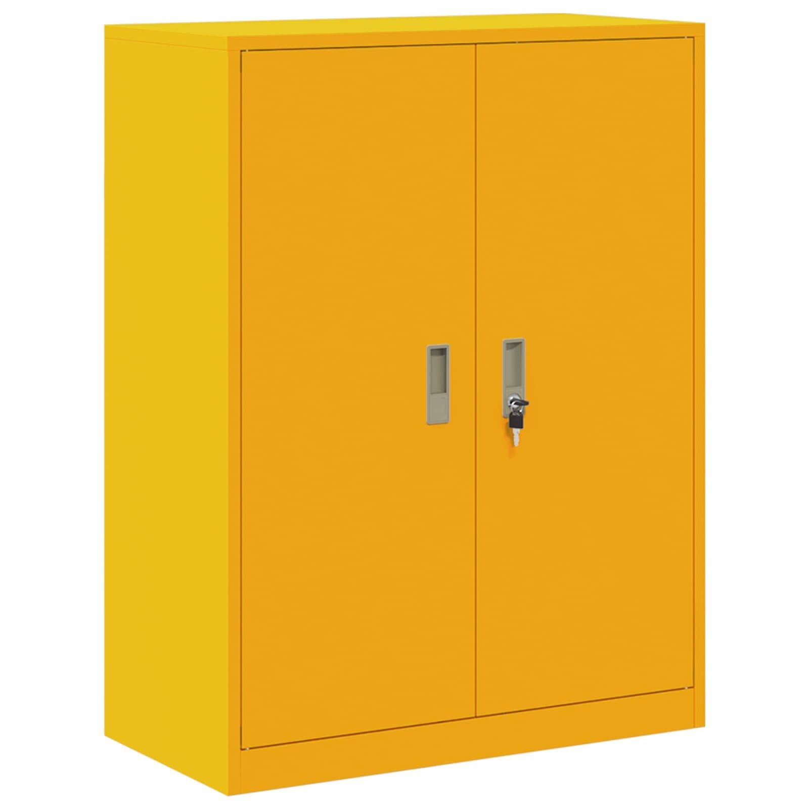 vidaXL Aktenschrank Aufbewahrungsschrank Senfgelb Stahl - Bild 2