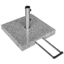 anndora Sonnenschirmständer Granit 55 kg mit Rollen Hellgrau Bild 2