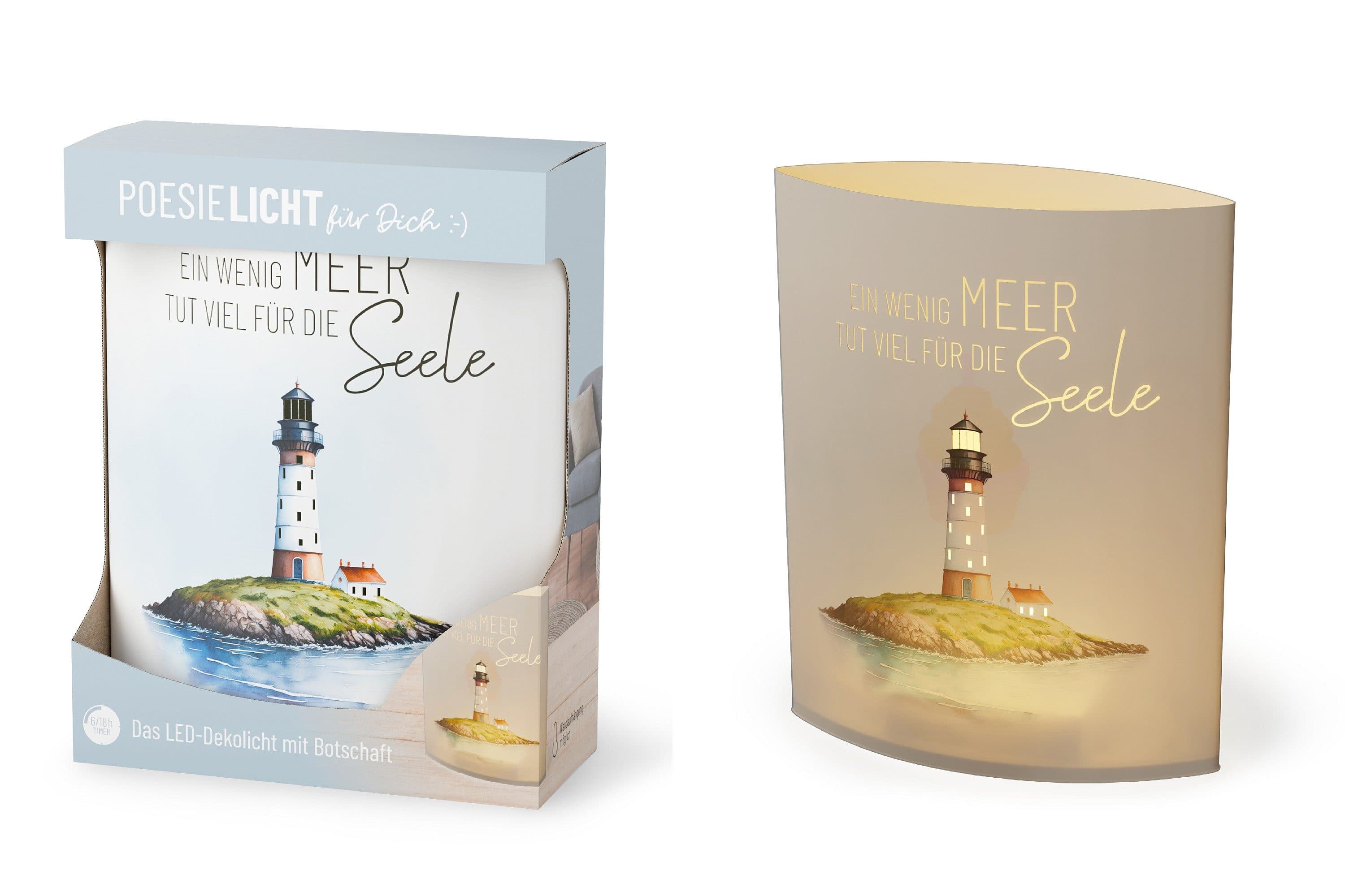 La Vida LED Nachtlicht Deko Lampe Leuchtturm Weiß