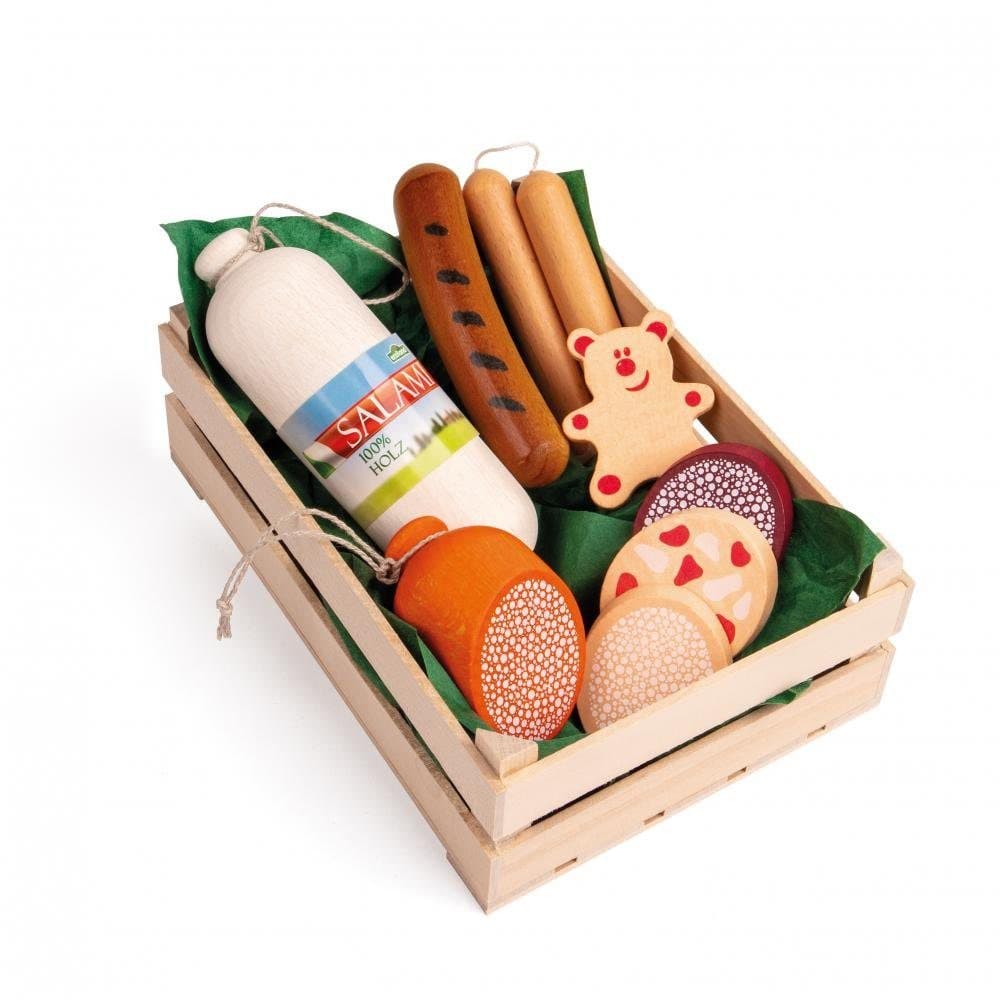 Erzi® Kaufladensortiment Wurstwaren Holzspielzeug Bunt