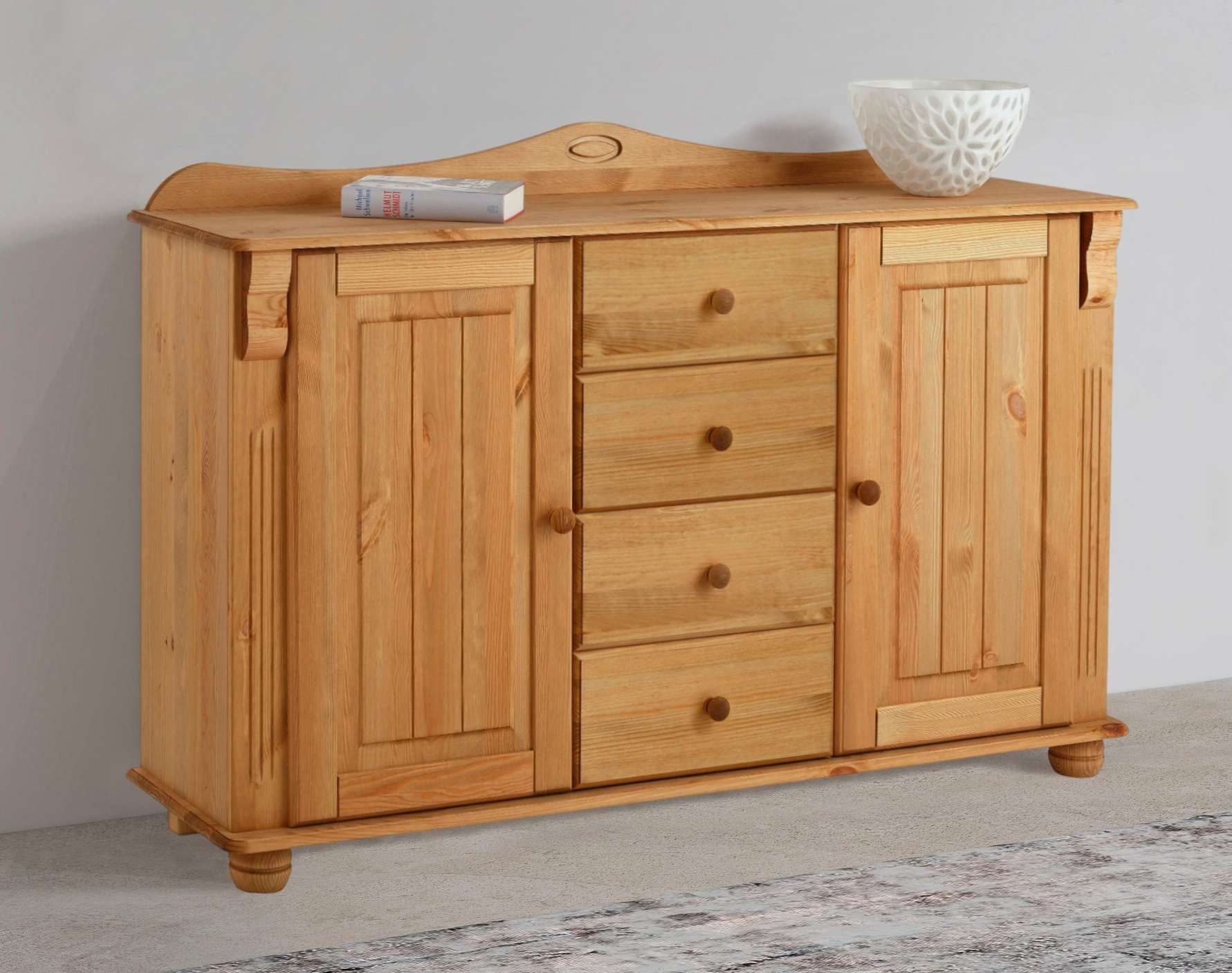 Home Affaire Kommode Sideboard mit 3 Schubladen und 2 Türen, Kiefer - Bild 2