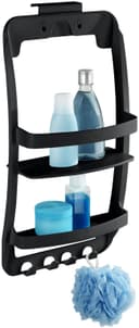 WENKO Badregal Universal Schwarz Kunststoff Bild 2