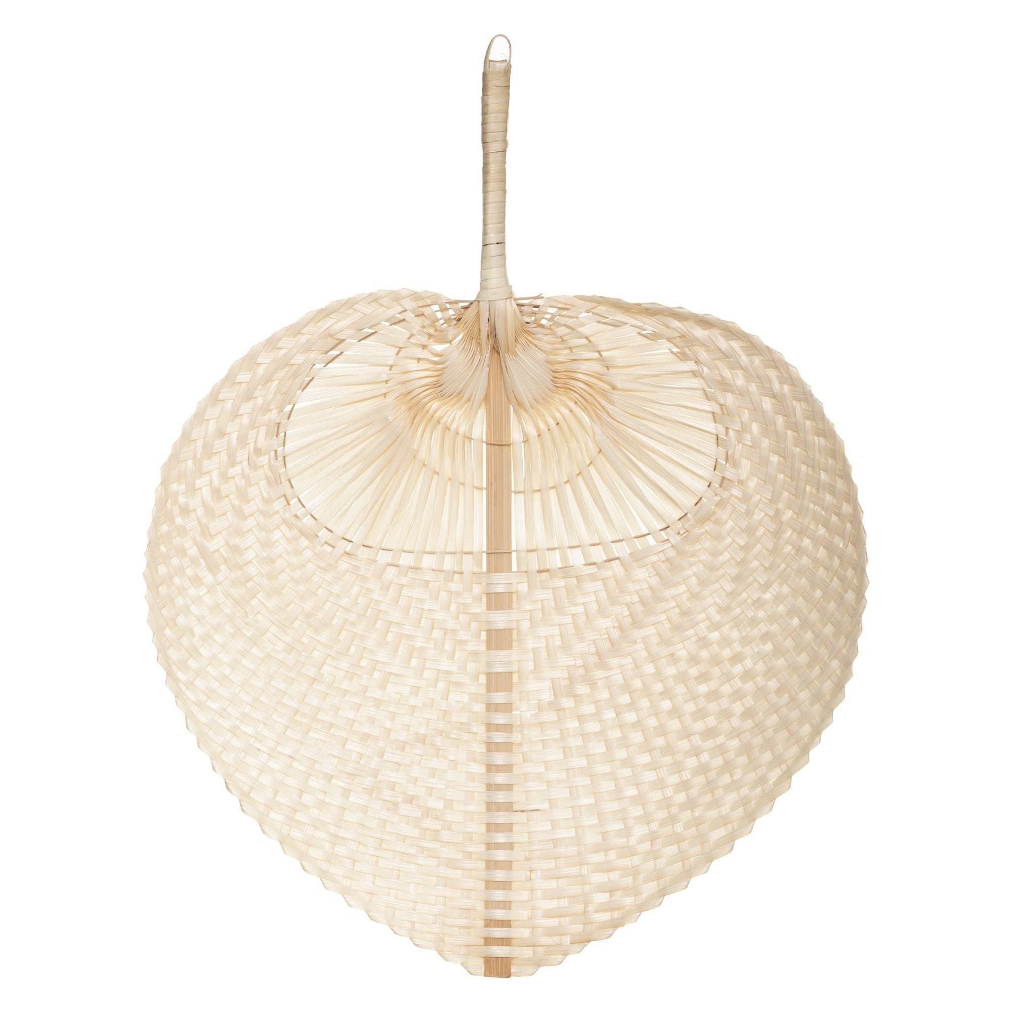 Atmosphera Wanddekoration FOLK Fächer aus Bambus Beige Boho