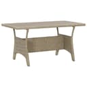vidaXL Gartentisch Grau Poly Rattan Outdoor Bild 2