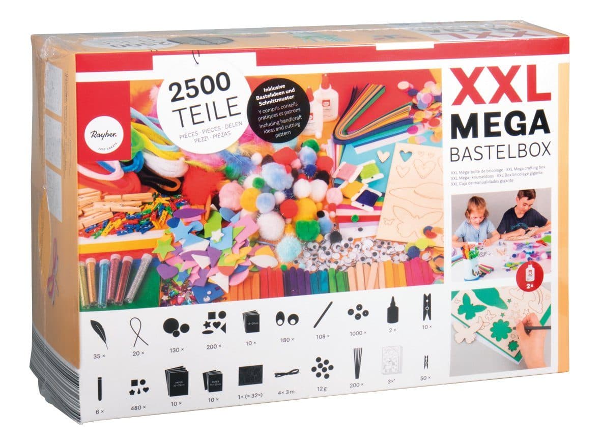 Rayher Kreativset XXL-Mega-Bastelbox 2500-tlg. 2500 Teile