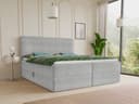 Sofnet Boxbett Mollo Doppelbett mit Bettkästen Grau Cordstoff Bild 2