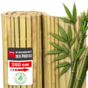 NOOR Sichtschutzzaunmatten Bambusmatte DELUXE Extra Dicke Bambusstäbe Natur Bild 2
