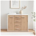 HTI-Living Sideboard Nina 4 Schubladen Weiß Artisaneiche Bild 2