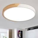 style home LED Deckenleuchte dimmbar mit Fernbedienung, 48W, rund, Holz & Metall Bild 2