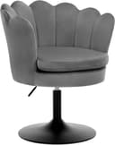 Woltu Polsterstuhl Blumenform Rosa/Dunkelgrau/Beige 360° drehbar Bild 2