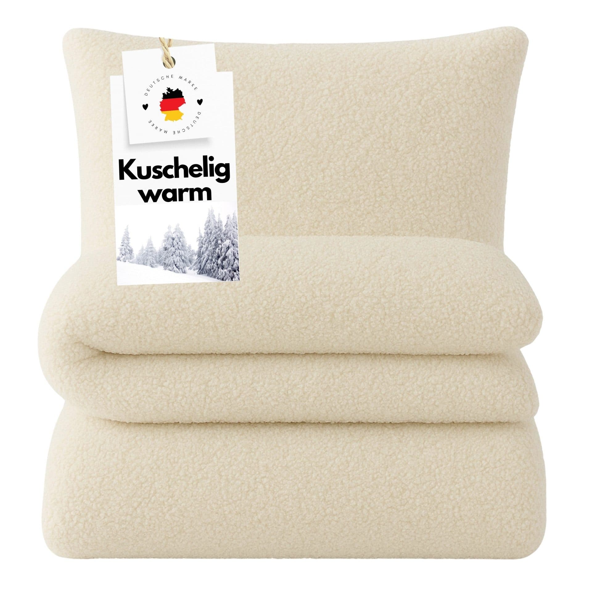 Carpe Sonno Bettwäsche Teddy Fleece Uni Creme 2-teilig - Bild 2