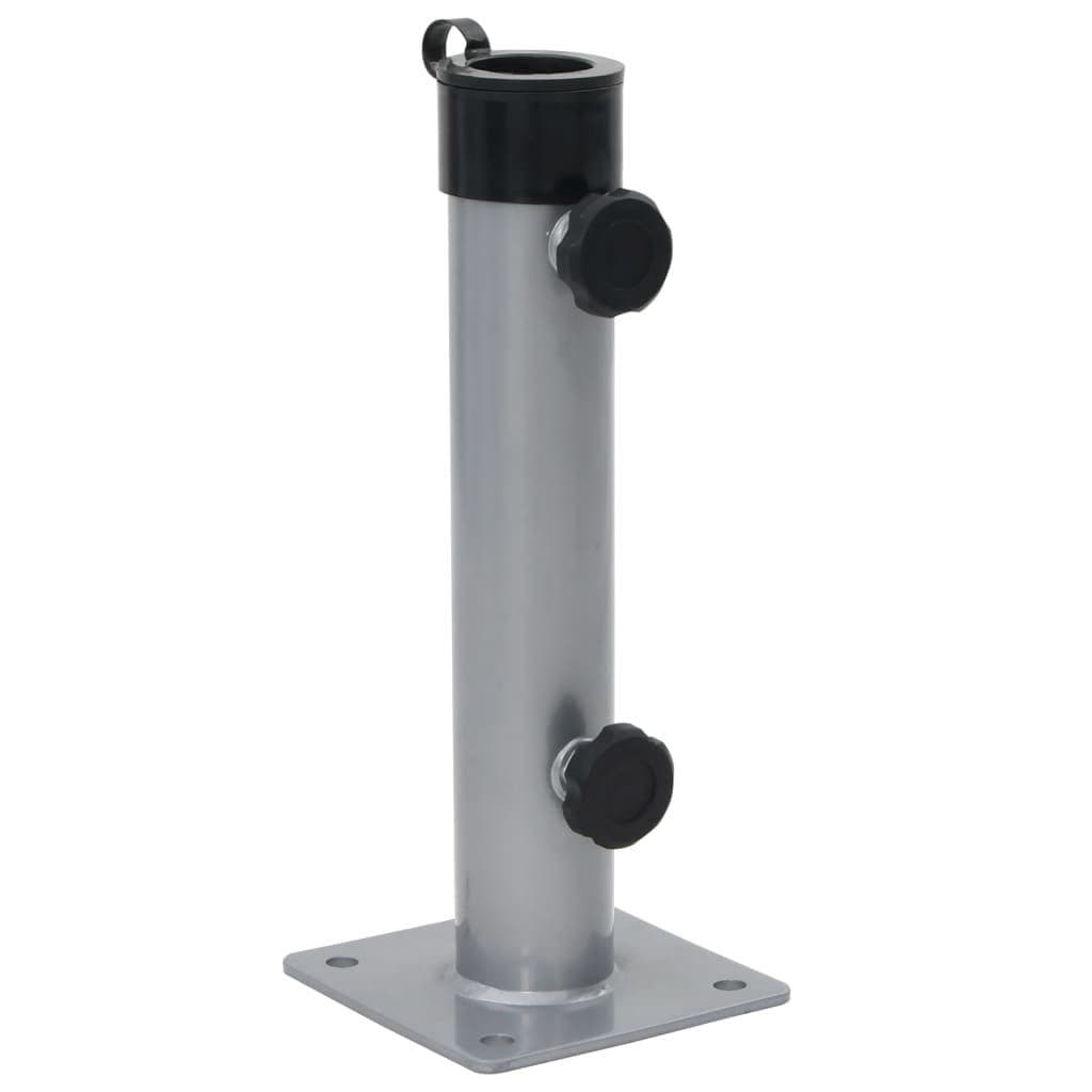 vidaXL Sonnenschirmständer Stahl Silber für Ø38/48 mm Mast - Bild 2