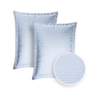 Pure cottom Kissenbezug 2er Set Baumwollperkal Blau/Weiß Bild 2