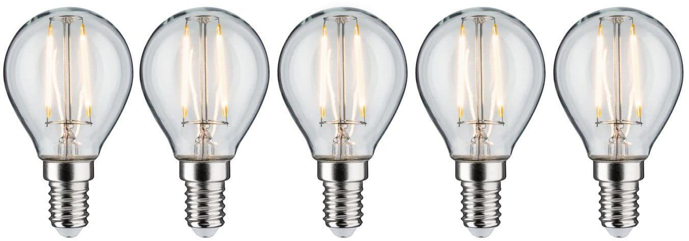 Paulmann LED-Filament 5er Pack Tropfen E14 Warmweiß Klar - Bild 2