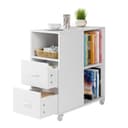 HOMECHO Rollwagen Aktenschrank mit Schubladen Büroschrank auf Rollen Bild 2