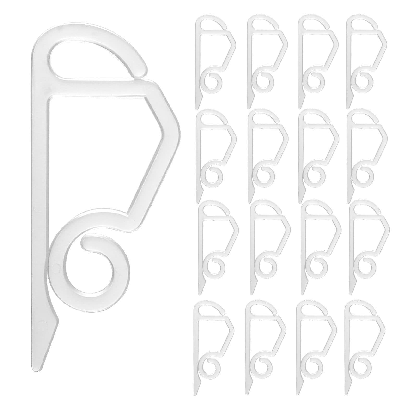 Weihnachtswunder® Dekohaken 50er Set Weiß Flexible Dachrinnenhalterung - Bild 2