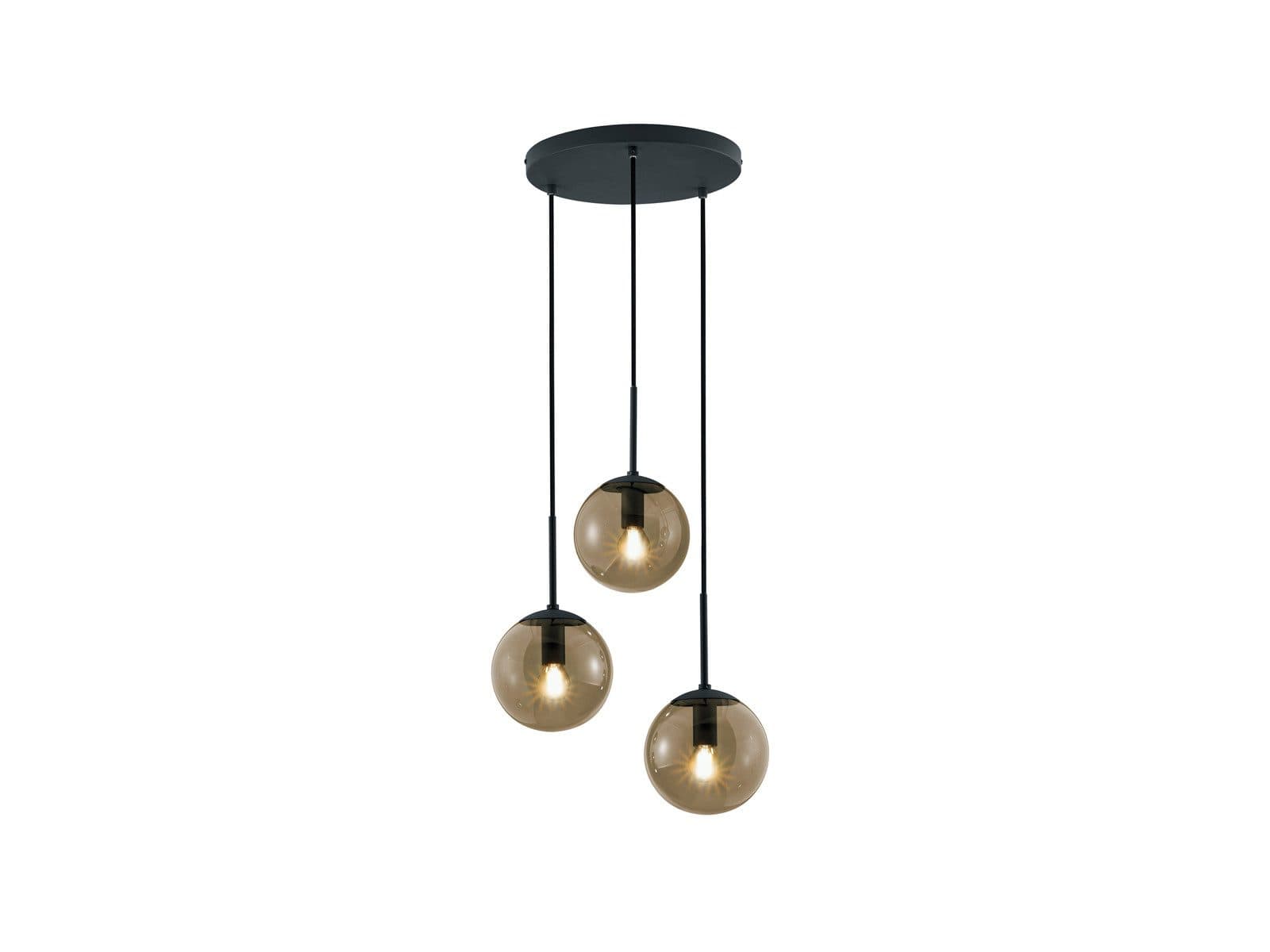 TRIO Leuchten LED Pendelleuchte 3-flammig Rauchglas Warmweiß - Bild 2