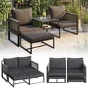 STEELSØN Sitzgruppe Tyranis 4-teilig Schwarz Gartenmöbel Set Bild 2